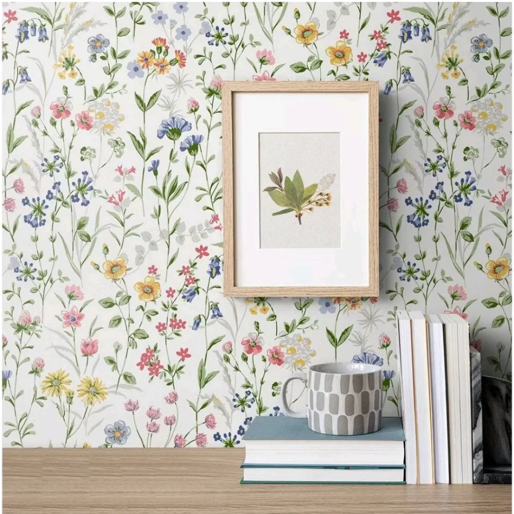 NextWall Wildflowers Peel and Stick Wallpaper: Removable Vinyl,